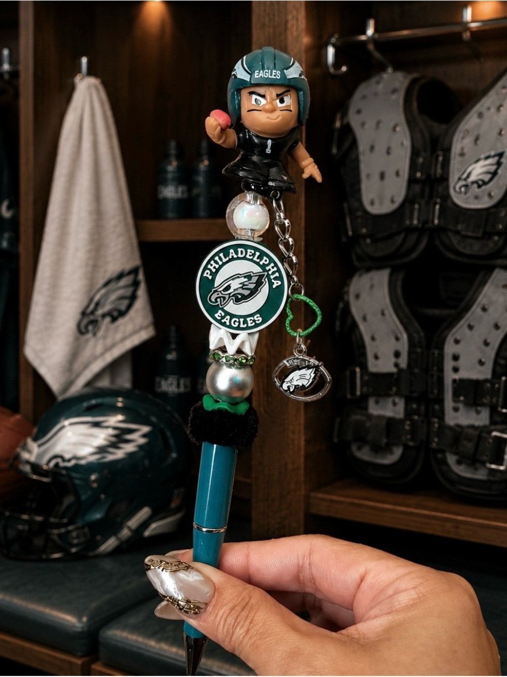 Philadelphia Eagles Beaded Pen